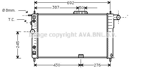 AVA QUALITY COOLING Радиатор, охлаждение двигателя DW2003